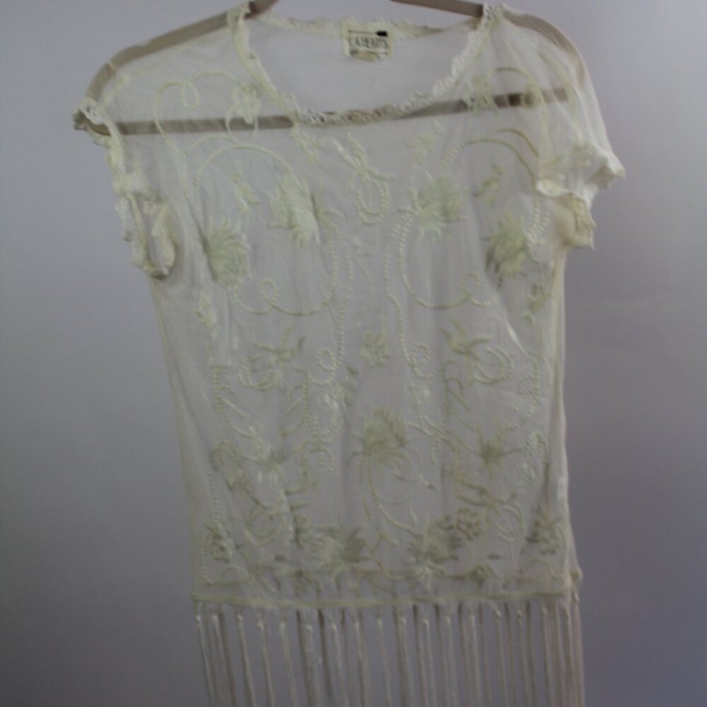 Women's Beige L.A. Hearts Flowy Top Size Medium